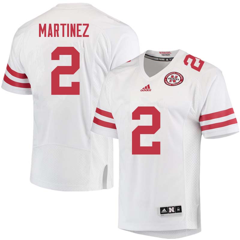 Men #2 Adrian Martinez Nebraska Cornhuskers College Football Jerseys Sale-White